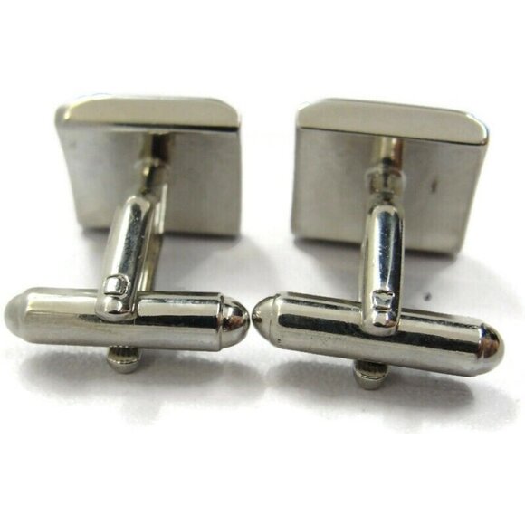 Croft & Barrow Cufflinks Silver Tone Wedding Tux Vintage IOB - Picture 10 of 16